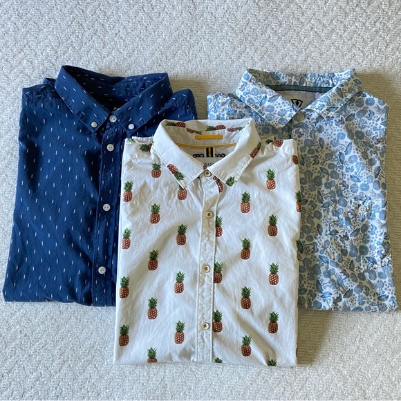 VISSLA Other - Men’s Slim Fit Cotton Shirt Bundle